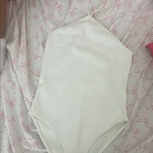 White Halter Neck Zara bodysuit